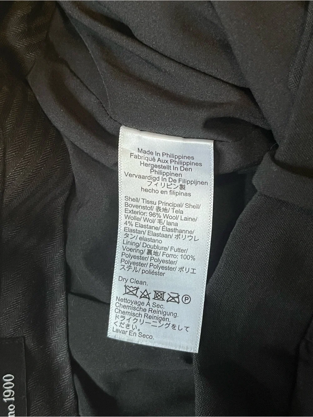 J.Crew Italian Stretch Wool Tollegno 1900 Black Dress Pants Women 2 Office